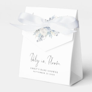 Dusty Blue Florals Baby in Bloom Baby Shower Geschenkschachtel