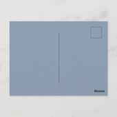 Dusty Blue florals Brautdusche Einladung Postkarte (Rückseite)