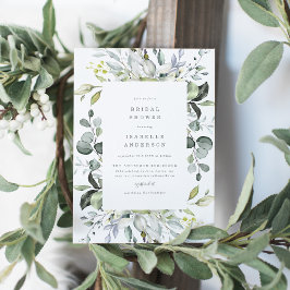 Dusty Blue Florals Bridal Dusche Einladung