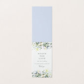 Dusty Blue Florals gemeinsam Liebe Table Sign (Außenseite Aufgefaltet)
