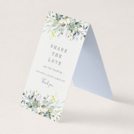 Dusty Blue Florals gemeinsam Liebe Table Sign
