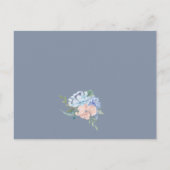 Dusty Blue Florals Postkarte (Rückseite)