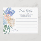 Dusty Blue Florals Postkarte (Vorderseite)