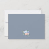 Dusty Blue Florals Song Request RSVP Card (Rückseite)