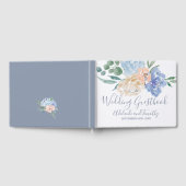 Dusty Blue Florals Wedding Gästebuch (Voll)