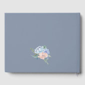 Dusty Blue Florals Wedding Gästebuch (Rückseite)
