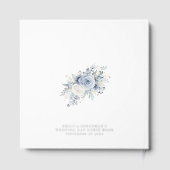 Dusty Blue Florals Wedding Gästebuch (Rückseite)