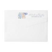 Dusty Blue Florals Wedding Wrap rund um Label (Rückseite)