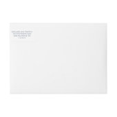 Dusty Blue Florals Wedding Wrap rund um Label (Vorderseite)