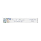 Dusty Blue Florals Wedding Wrap rund um Label (Person)