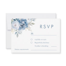 Dusty Blue Florals Winter Wedding 