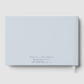 Dusty Blue Florals wünscht neue Frau Gästebuch (Rückseite)