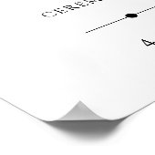 Dusty Blue Flowers, Boho, Wedding Welcome Poster (Ecke)