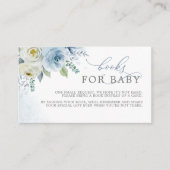 Dusty Blue Flowers Book for Baby Enclosure Card Begleitkarte (Vorderseite)
