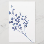 Dusty Blue Flowers Bridal Game Over under Flyer (Hinten)