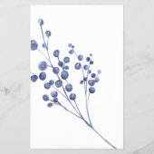 Dusty Blue Flowers Bridal Game Over under Flyer (Hinten)