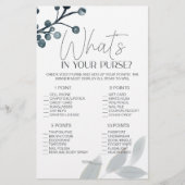 Dusty Blue Flowers Bridal Spiel, was in Ihrer Tasc Flyer (Vorne)