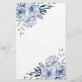 Dusty Blue Flowers Bridal Spiel, was in Ihrer Tasc Flyer (Hinten)