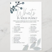 Dusty Blue Flowers Bridal Spiel, was in Ihrer Tasc Flyer (Vorne)