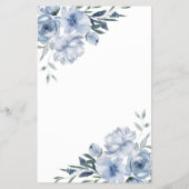 Dusty Blue Flowers Bridal Spiel, was in Ihrer Tasc Flyer (Hinten)