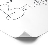 Dusty Blue Flowers Elegantes Brautparty Poster (Ecke)