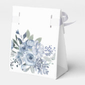 Dusty Blue Flowers Gevor Box Geschenkschachtel (Rückseite)