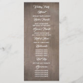 Dusty Blue Flowers Rustic Country Weddings Program Programm (Rückseite)