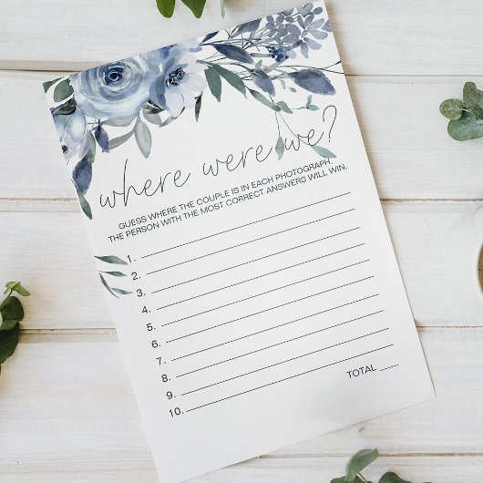 Dusty Blue Flowers Spiel wo wir waren Flyer