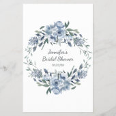 Dusty Blue Flowers Spiel wo wir waren Flyer (Hinten)