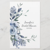 Dusty Blue Flowers Spiel würde sagen: Flyer (Hinten)