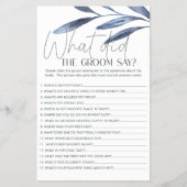 Dusty Blue Flowers Spiel würde sagen: Flyer (Vorne)