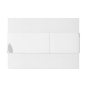 Dusty Blue Flowers Wedding Invitation Bly Band (Rückseitenbeispiel)