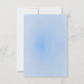 Dusty Blue Flowers Wedding RSVP (Rückseite)