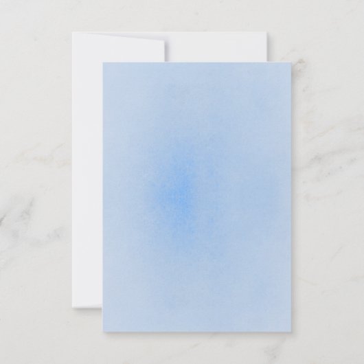 Dusty Blue Flowers Wedding RSVP Karte (Rückseite)