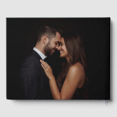 Dusty Blue Foil Guest Book Foto Guestbook Unique Gästebuch (Rückseite)