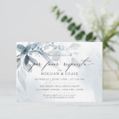 Dusty Blue Foliage CUSTOM2 UAWG DETAILS Einladung (Stehend Vorderseite)
