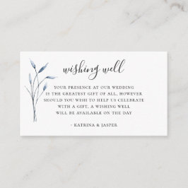 Dusty Blue Foliage Hochzeit wünschend gut Begleitkarte