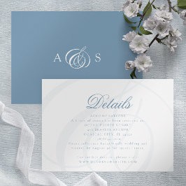Dusty Blue Formal Wedding Card Begleitkarte