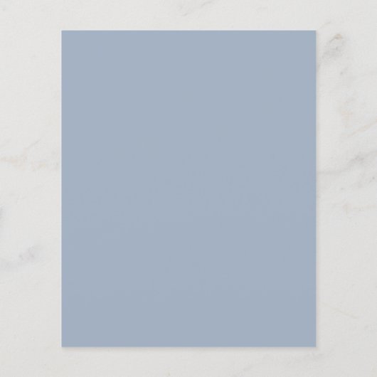 Dusty Blue formelle moderne einfache Hochzeitseinl (Rückseite)