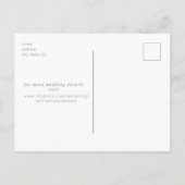 Dusty Blue Foto Arch Wedding Save the Date Postkarte (Rückseite)