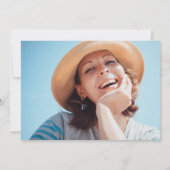 Dusty Blue Foto Beileid Beerdigung Dankeskarte (Rückseite)