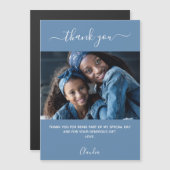 Dusty Blue Foto Drehbuch danke Magnet (Vorne/Hinten)