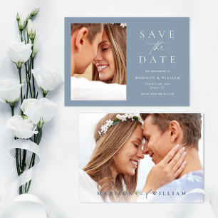Dusty Blue Foto Moderne Hochzeiten sparen das Datu Save The Date