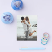 Dusty Blue Foto QR Code Budget Einladung Hochzeit Flyer (Einzeln)