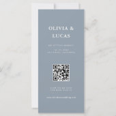 Dusty Blue Foto Strip QR Code Wedding (Rückseite)