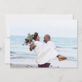 Dusty Blue Frame Foto Wedding Dankeskarte (Rückseite)