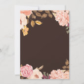 Dusty Blue Französisch Landschaft Blush Floral Wed Einladung (Rückseite)