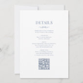 Dusty Blue French All in One Viktorianisch Wedding Einladung (Rückseite)