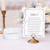 Dusty Blue French Estate Wedding Seating Card  Einladung
