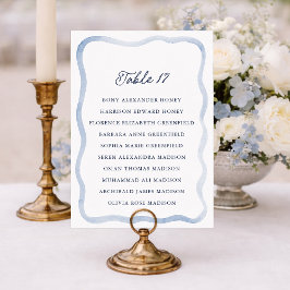 Dusty Blue French Estate Wedding Seating Card  Einladung